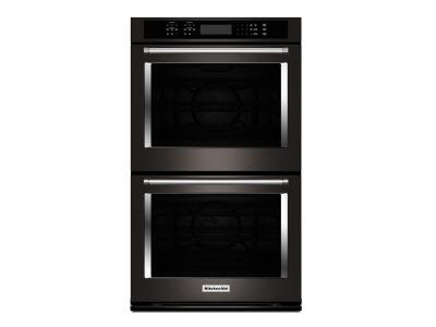 30" KitchenAid Double Wall Oven With Even-Heat With True Convection - KODE500EBS