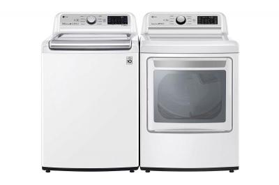 27" LG 5.6 Cu. Ft. Capacity Smart Wi-fi Enabled Top Load Washer - WT7305CW