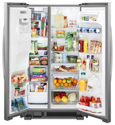 36" Whirlpool 25 Cu. Ft. Wide Side-by-Side Refrigerator - WRS555SIHZ