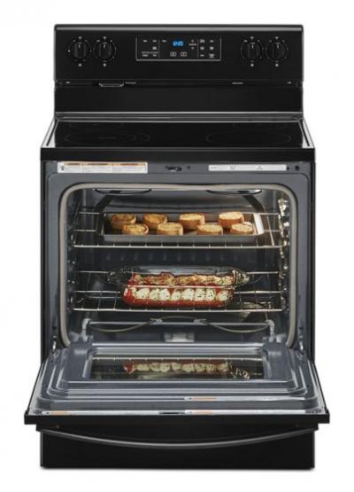 30" Whirlpool 5.3 Cu. Ft. Electric Range With Frozen Bake Technology In Black - YWFE515S0JB
