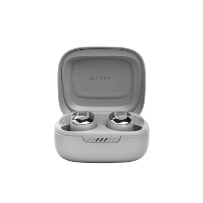 JBL True Wireless Noise Cancelling Earbuds in Silver - JBLLIVEFREE2TWSSAM