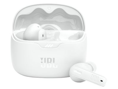 JBL Tune Beam True Wireless Noise Cancelling Earbuds in White - JBLTBEAMWHTAM