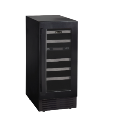 15" Marathon Built-in Dual Zone Wine Cooler in Black Stainless Steel - MWC28-DBLS