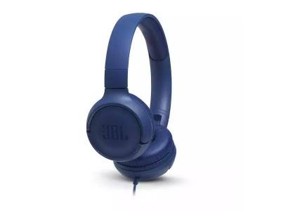 JBL Tune 500 Wired On-Ear Headphones - JBLT500BLUAM