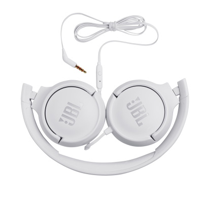 JBL Tune 500 Wired On-Ear Headphones - JBLT500WHTAM