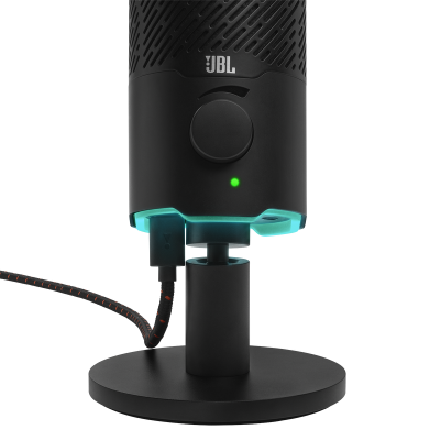 JBL Quantum Stream Dual Pattern Premium USB Microphone for Streaming Recording and Gaming - JBLQSTREAMBLKAM