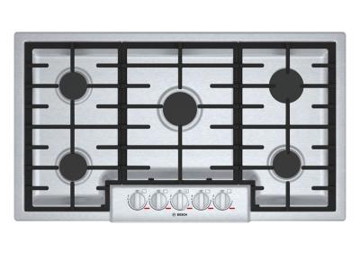 36" Bosch Benchmark 5 Burner Gas Cooktop In Stainless Steel - NGMP656UC