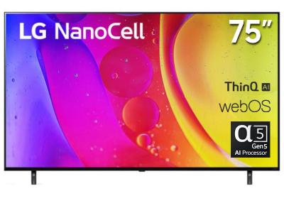 75" LG 75NANO80AQA 4K Smart LED TV with ThinQ AI