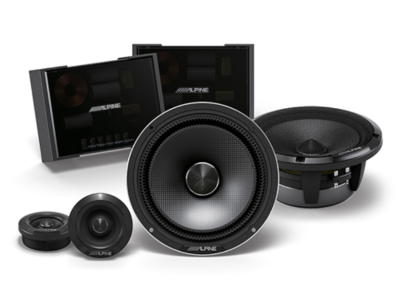 6.5" Alpine Status Hi-Resolution 2-Way Slim-fit Component Speaker Set - HDZ-65CS