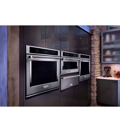 30" KitchenAid 5.0 Cu. Ft. Single Wall Oven With Even-Heat True Convection - KOSE500EBL