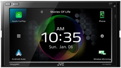 JVC Digital Media Receiver with Bluetooth , Clear Resistive Touch Monitor - KW-M865BW