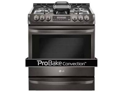 30" LG 6.3 cu. ft. Black Stainless Steel Series Gas Slide In Range With ProBakeConvection - LSG5513BD