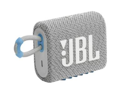 JBL Ultra-portable Waterproof Speaker in White - JBLGO3ECOWHTAM
