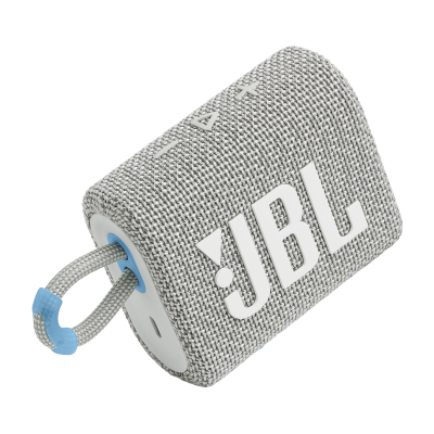 JBL Ultra-portable Waterproof Speaker in White - JBLGO3ECOWHTAM