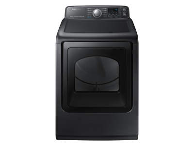 27" Samsung 7.4 Cu. Ft. Electric Dryer With Steam Sanitize in Black Stainless Steel - DVE50T7455V/AC