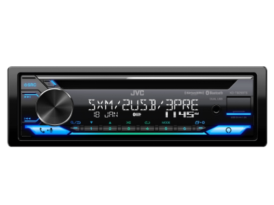 JVC 1-Din CD Receiver with Featuring Bluetooth Front and Rear Dual USB - KD-T925BTS