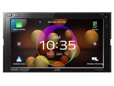 6.8" JVC Multimedia Receiver with Resistive Touch Monitor - KW-M875BW