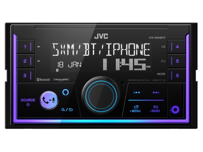 JVC 2-Din Digital Media Receiver with Bluetooth and JVC Remote App Compatibility - KW-X850BTS