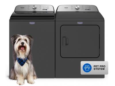 28" Maytag Pet Pro Top Load Washer and Pet Pro Top Load Gas Dryer - MVW6500MBK-MGD6500MBK
