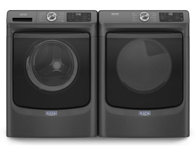 27" Maytag 5.2 Cu. Ft. Front Load Washer and 7.3 Cu. Ft. Front Load Electric Dryer - MHW5630MBK-YMED5630MBK