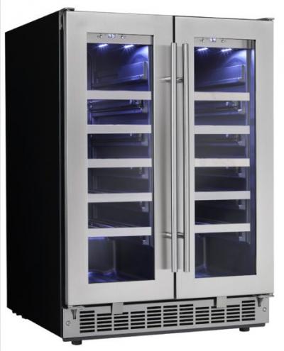 24” Silhouette  Napa  French Door Wine Cooler - DWC047D1BSSPR