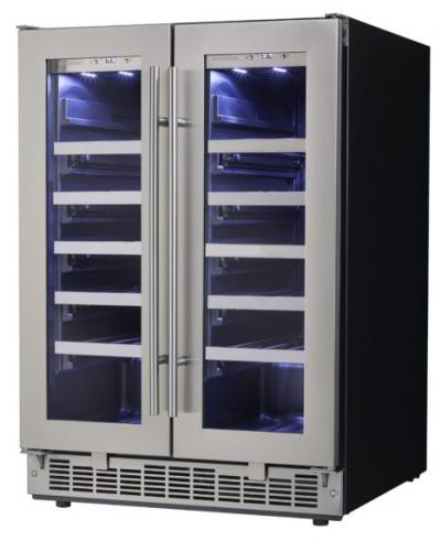 24” Silhouette  Napa  French Door Wine Cooler - DWC047D1BSSPR