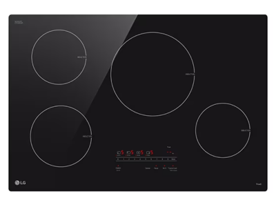 30" LG Smart Induction Cooktop with UltraHeat 4.3kW Element - CBIH3013BE71