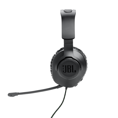 JBL Wired Over-Ear Gaming Headset with Detachable Mic in Black - JBLQ100XBLKGRNAM