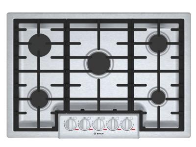 30" Bosch Benchmark 5 Burner Gas Cooktop In Stainless Steel - NGMP056UC