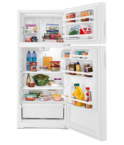 28" Amana 14 Cu. Ft. Top-Freezer Refrigerator with Flexible Storage Options - ART104TFDW