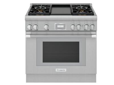 30" Thermador  Pro-Harm Duel Fuel Range with 4 Burner Griddle - PRD364WDHC