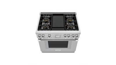 30" Thermador  Pro-Harm Duel Fuel Range with 4 Burner Griddle - PRD364WDHC