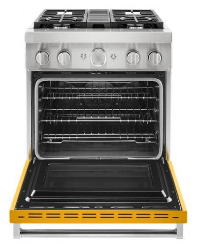 30'' KitchenAid 4.1 Cu. Ft. Smart Commercial-Style Dual Fuel Range With 4 Burners - KFDC500JYP