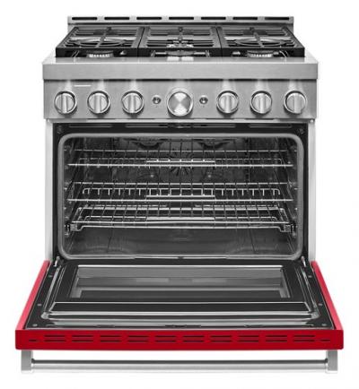 36" KitchenAid 5.1 Cu. Ft. Smart Commercial-Style Gas Range With 6 Burners - KFGC506JPA