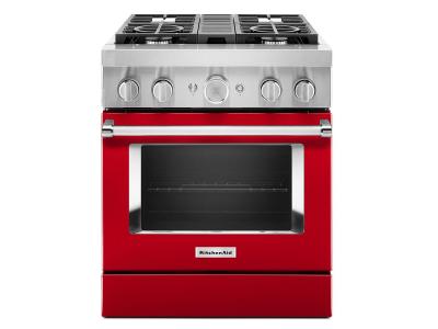 30" KitchenAid 4.1 Cu. Ft. Smart Commercial-Style Dual Fuel Range With 4 Burners - KFDC500JPA