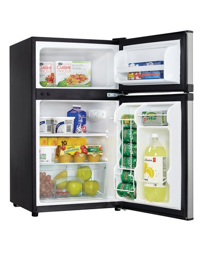 19" Danby 3.10 Cu. Ft. Dual Door Compact Fridge with Freezer - DCR031B1BSLDD