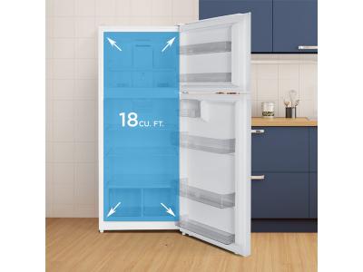 28" Danby 18 Cu. Ft. Top Mount Refrigerator in White - DFF176B1WDB