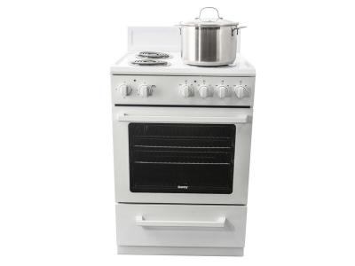 24" Danby 2.5 Cu. Ft. FSE Coil Range In White - DERM240WC