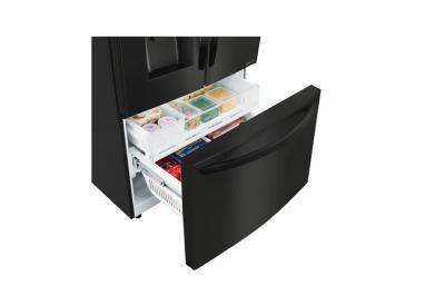 36" LG 28 cu.ft  Matte Black French Door Refrigerator With Door-in-Door  - LFXS28566M