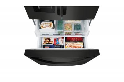 36" LG 28 cu.ft  Matte Black French Door Refrigerator With Door-in-Door  - LFXS28566M