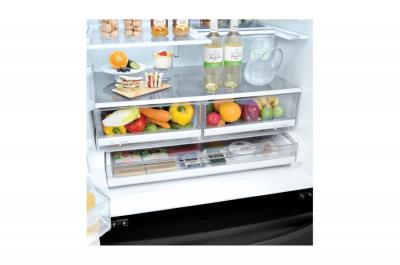 36" LG 28 cu.ft  Matte Black French Door Refrigerator With Door-in-Door  - LFXS28566M