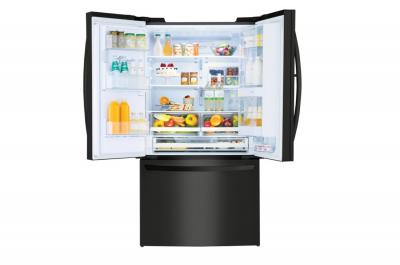 36" LG 28 cu.ft  Matte Black French Door Refrigerator With Door-in-Door  - LFXS28566M