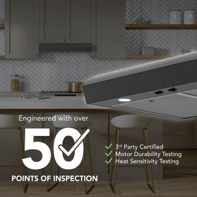 30" Broan Under Cabinet Range Hood in Black Stainless Steel - MTR1303BLS