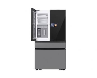 36" Samsung 23 Cu.Ft. Bespoke AI Counter Depth 4-Door French Door Refrigerator - RF90F23BECRAA