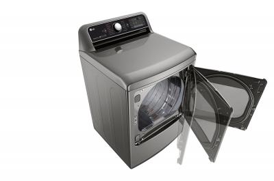 27" LG 7.3 Cu.Ft. TurboSteam Dryer With EasyLoad Dual-Opening Door - DLEX7900VE