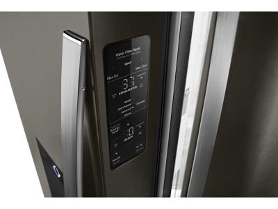 36" Whirlpool Counter Depth French Door Refrigerator in Black Stainless Steel - WRFC9636RV