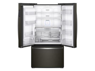 36" Whirlpool Counter Depth French Door Refrigerator in Black Stainless Steel - WRFC9636RV