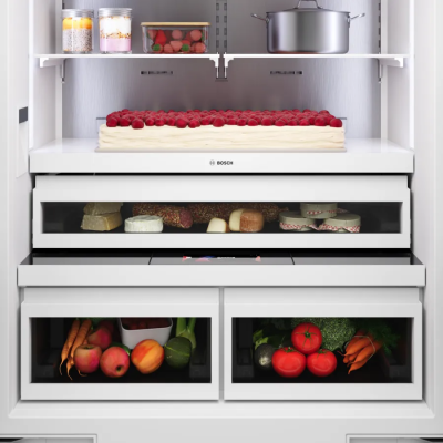 36" Bosch Benchmark Series French Door Bottom Mount Refrigerator - B36BT130NS