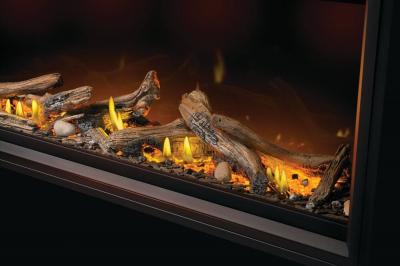 Napoleon Tall Linear Vector 62 Fireplace with Luminous Logs - TLV62LN