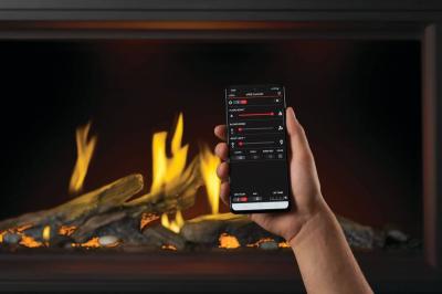 Napoleon Tall Linear Vector 62 Fireplace with Luminous Logs - TLV62LN
